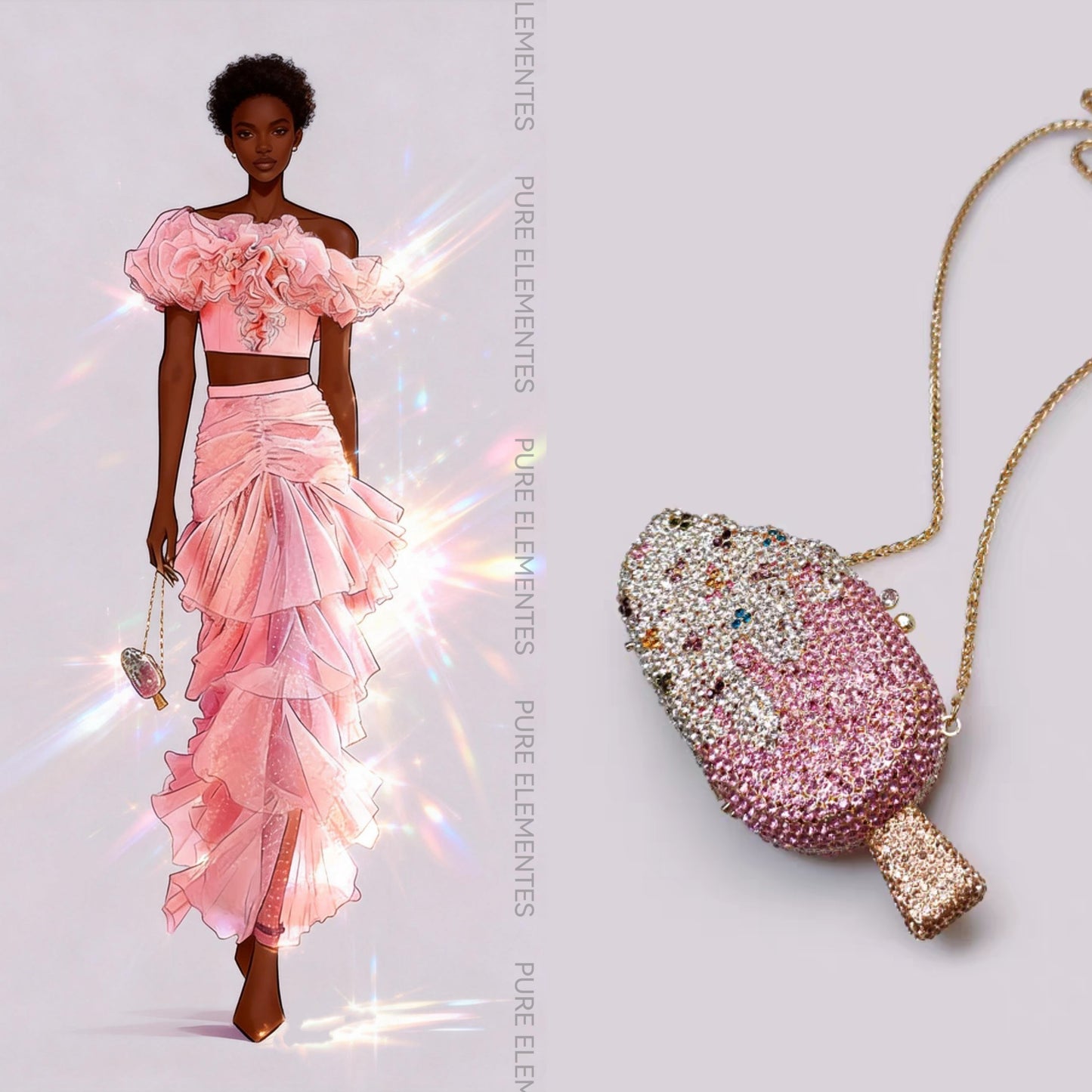 Mini Sweet Ice Cream Bar Clutch | Essential Fashion Accessory for Luxury Evenings, Weddings, and Parties