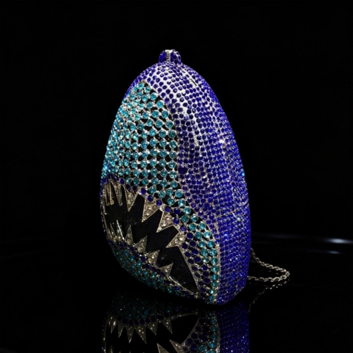 New 3D Shark Rhinestone Clutch Bag, Animal-Shaped Full-Crystal Evening Bag for Parties and Formal Events