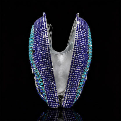 New 3D Shark Rhinestone Clutch Bag, Animal-Shaped Full-Crystal Evening Bag for Parties and Formal Events