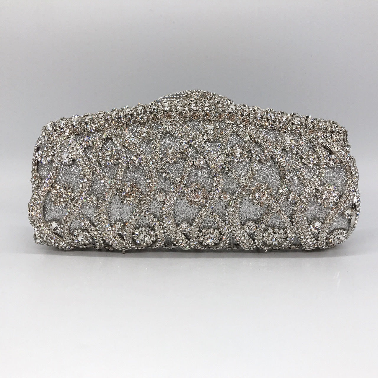 Light Luxury Evening Clutch, Vintage Shiny Rhinestone Handbag for Women, High-End Party Purse with Strap