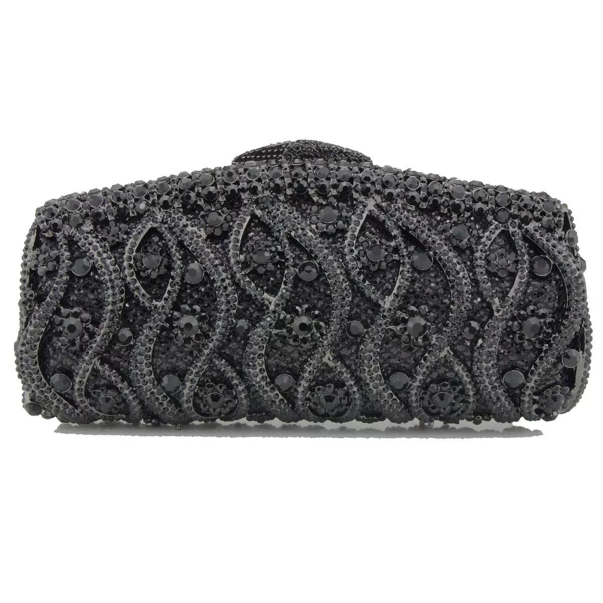 Light Luxury Evening Clutch, Vintage Shiny Rhinestone Handbag for Women, High-End Party Purse with Strap