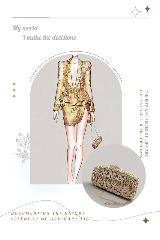 Light Luxury Evening Clutch, Vintage Shiny Rhinestone Handbag for Women, High-End Party Purse with Strap