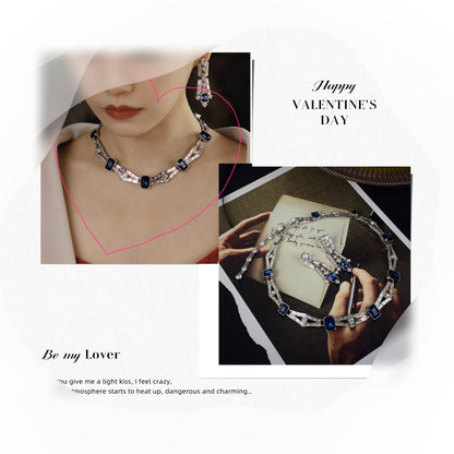 “Azure Elegance” Collector’s Sapphire Necklace Set – Designed to Illuminate