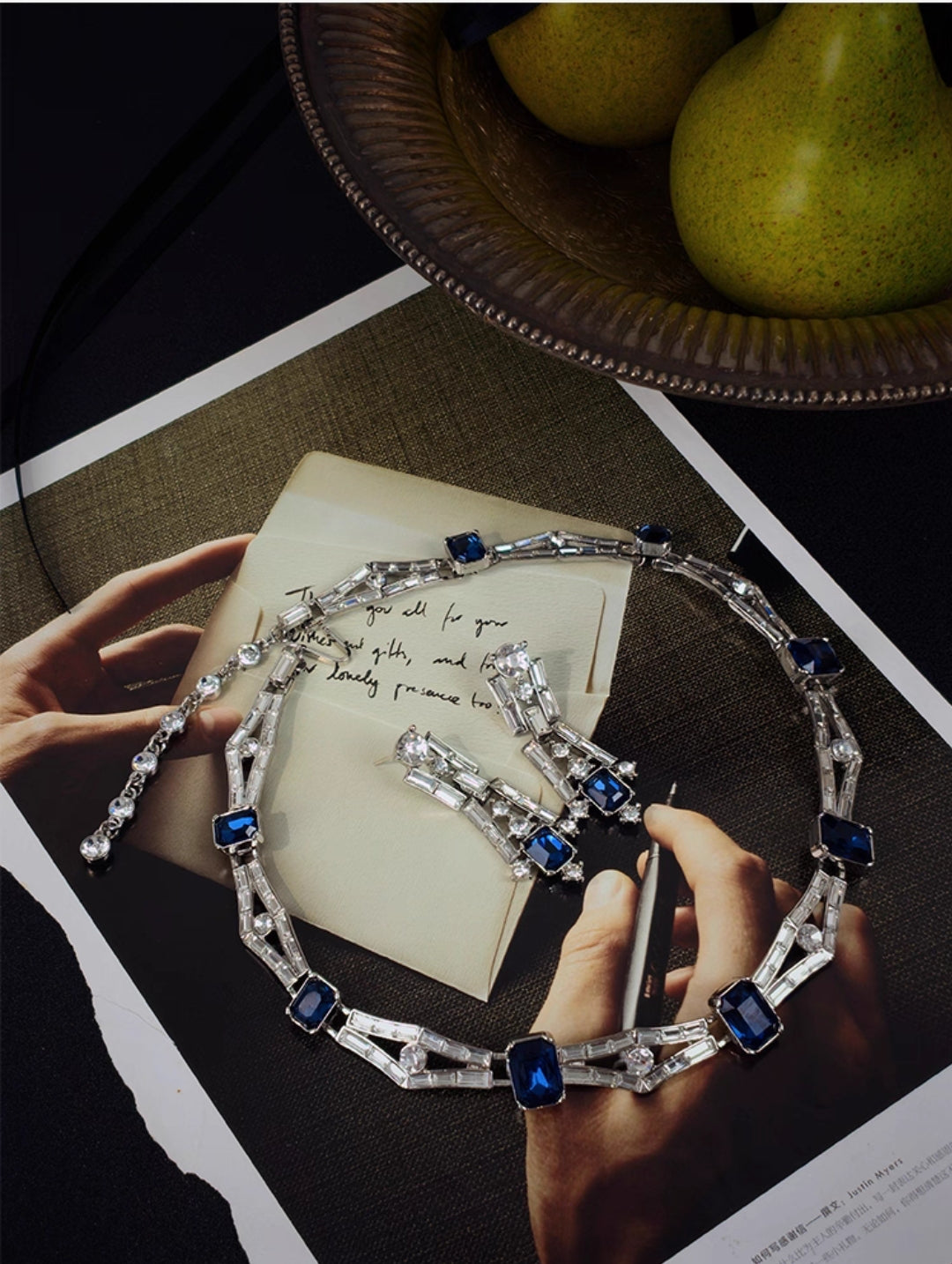 “Azure Elegance” Collector’s Sapphire Necklace Set – Designed to Illuminate