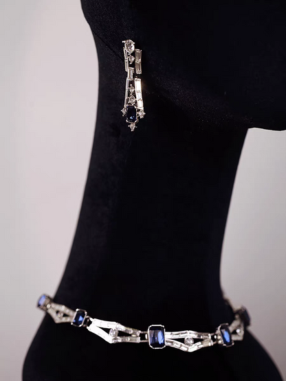 “Azure Elegance” Collector’s Sapphire Necklace Set – Designed to Illuminate