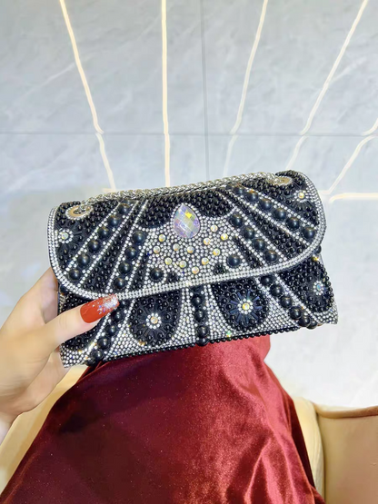 Water Drop Pearl Chain Bag Evening Clutch Versatile Small Bag French-inspired Chanel-style Purse