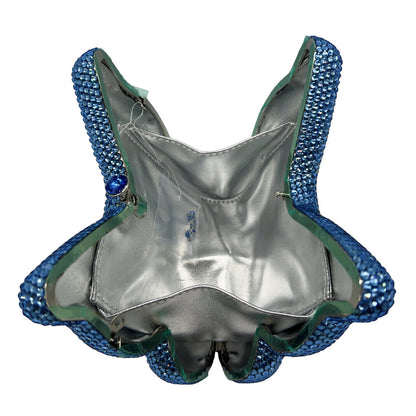 High-end Flat-back Crystal Butterfly Evening Clutch for Banquets, Parties & Year-end Events