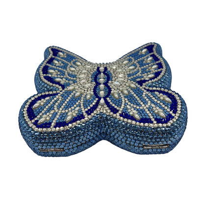High-end Flat-back Crystal Butterfly Evening Clutch for Banquets, Parties & Year-end Events