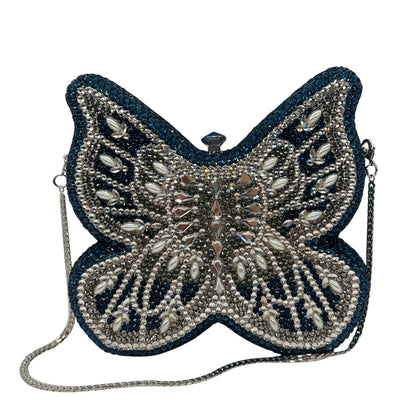 High-end Flat-back Crystal Butterfly Evening Clutch for Banquets, Parties & Year-end Events