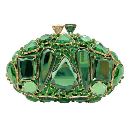 New Violet Diamond-encrusted Evening Clutch | Hollow Crystal Embellished Handbag for Women | European & American Style Party Bag
