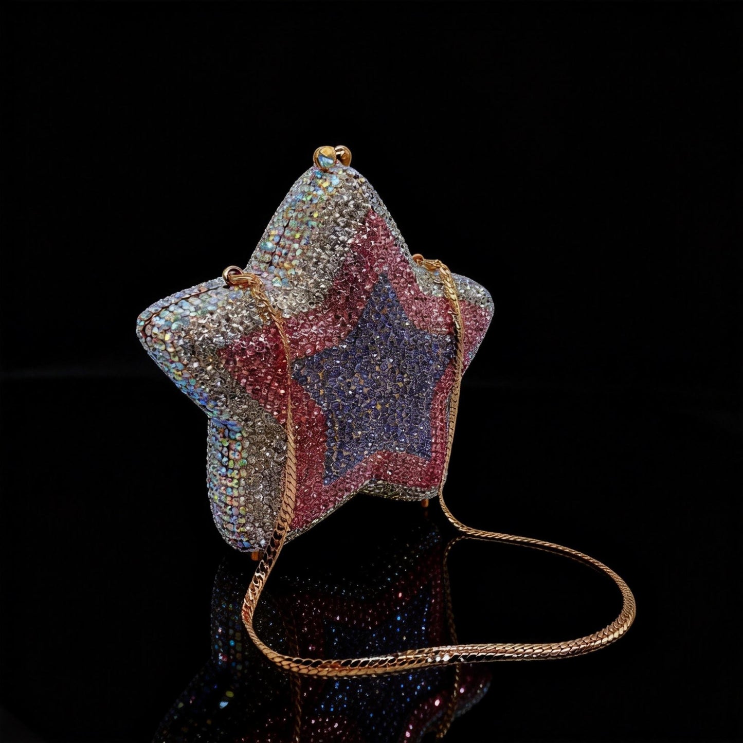 Star Rhinestone Evening Clutch — Export-Grade Diamond Handbag for Women