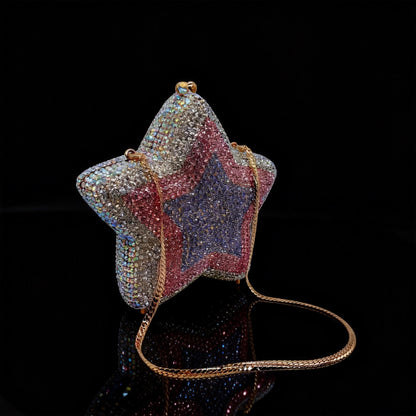 Star Rhinestone Evening Clutch — Export-Grade Diamond Handbag for Women