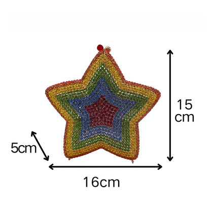 Star Rhinestone Evening Clutch — Export-Grade Diamond Handbag for Women