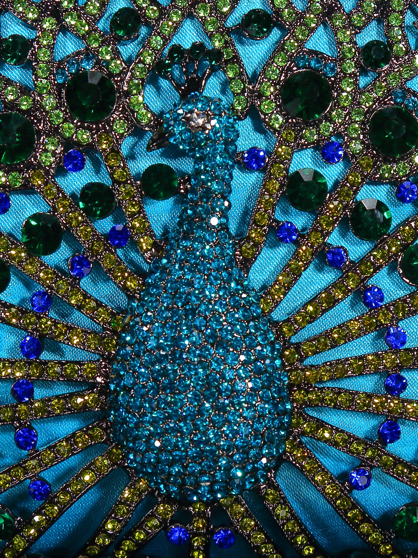 Peacock water diamond bag, hollow metal crystal banquet bag, handmade diamond inlaid bag, European and American women's diamond handbag