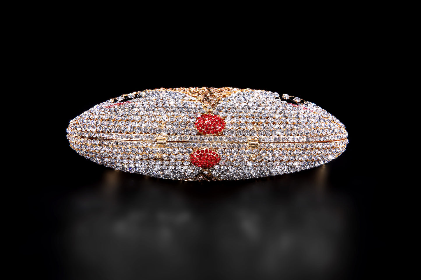 Fox Rhinestone Evening Bag with Hollow-Out Metal Crystal Details, Handcrafted Beaded Clutch for Nightclub and Socialite Events