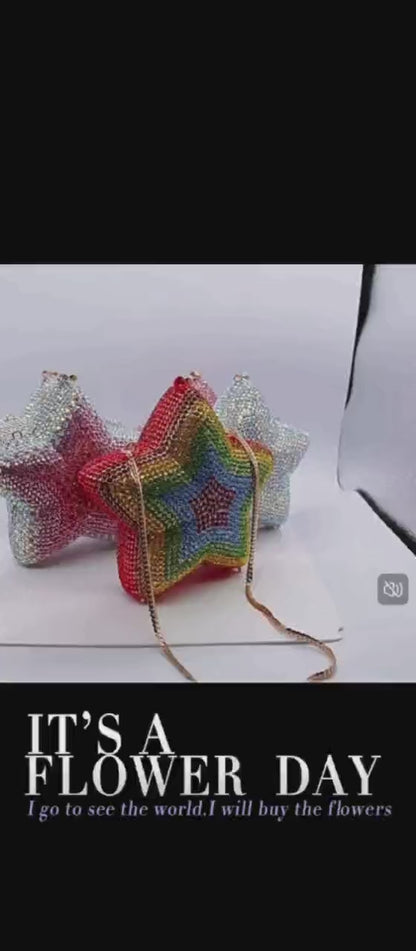 Star Rhinestone Evening Clutch — Export-Grade Diamond Handbag for Women
