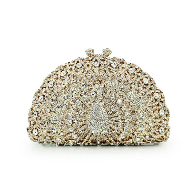 YY · Luxury handcrafted hollow-out dripping diamond party clutch