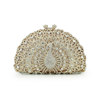 YY · Luxury handcrafted hollow-out dripping diamond party clutch