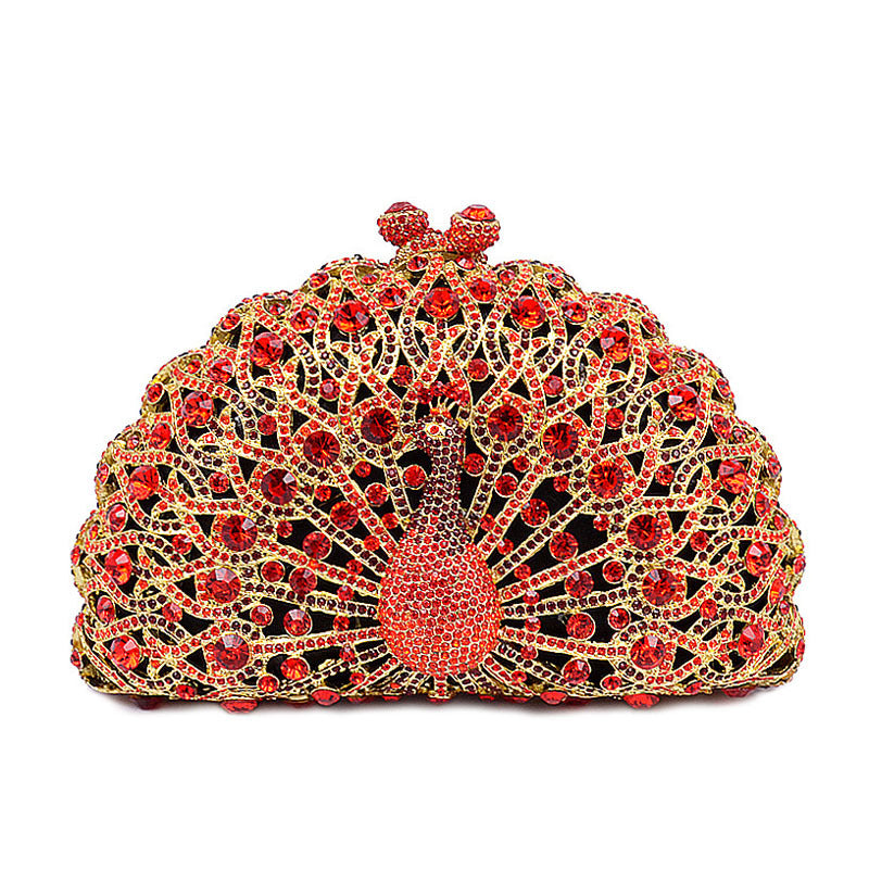 YY · Luxury handcrafted hollow-out dripping diamond party clutch