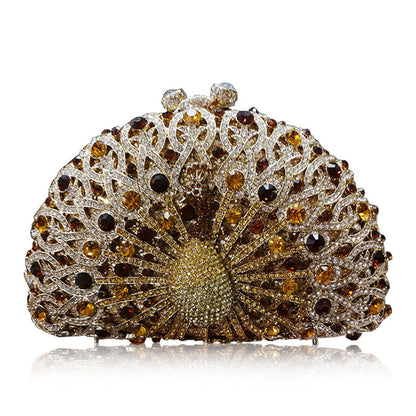 YY · Luxury handcrafted hollow-out dripping diamond party clutch