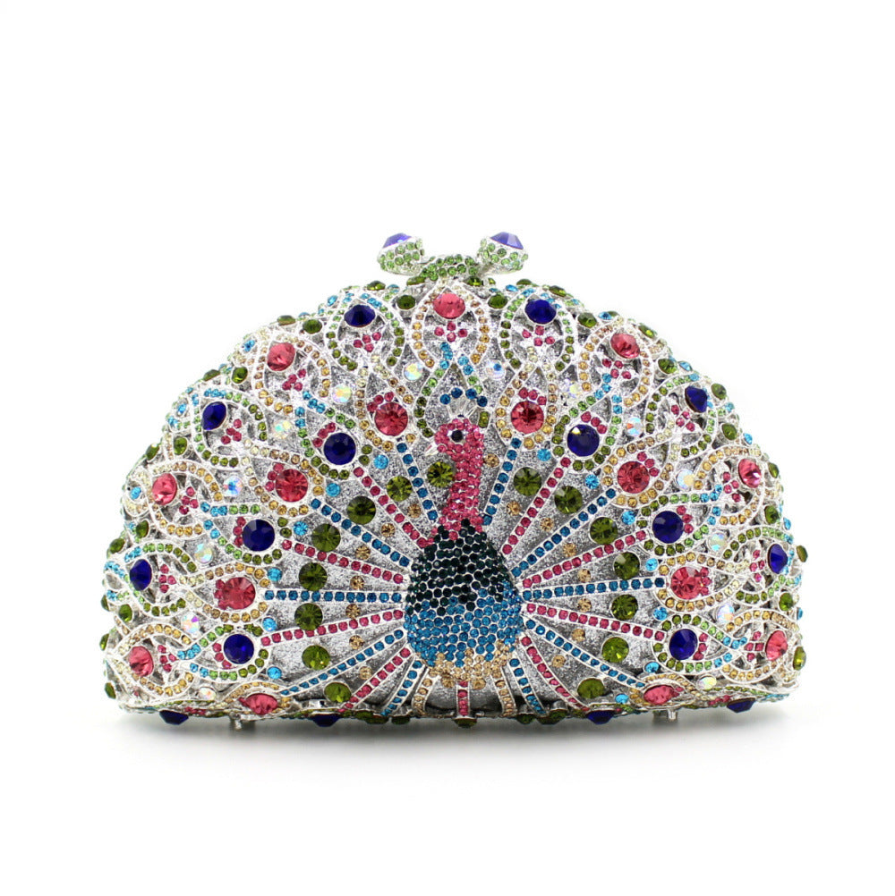 YY · Luxury handcrafted hollow-out dripping diamond party clutch