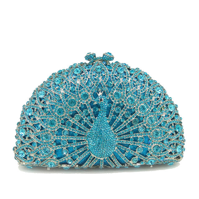 YY · Luxury handcrafted hollow-out dripping diamond party clutch