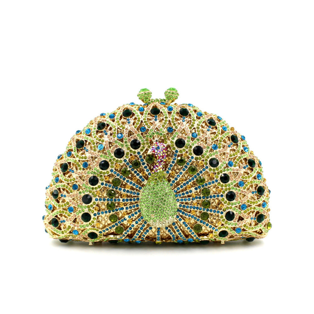 YY · Luxury handcrafted hollow-out dripping diamond party clutch