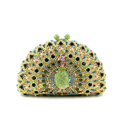 YY · Luxury handcrafted hollow-out dripping diamond party clutch