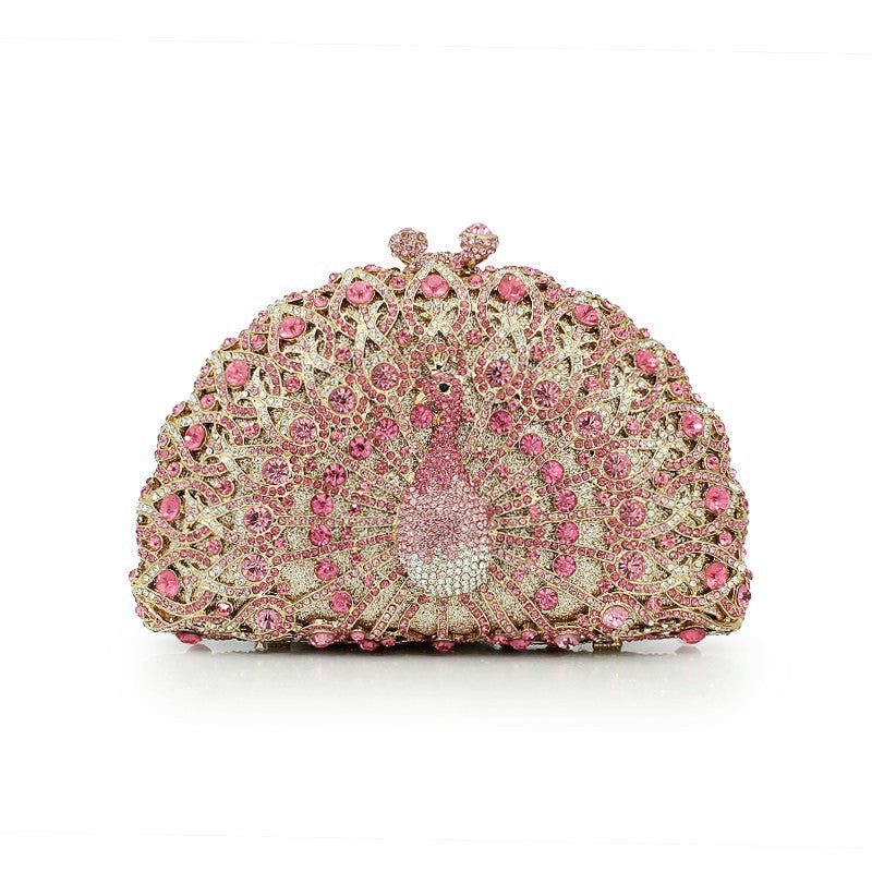 YY · Luxury handcrafted hollow-out dripping diamond party clutch