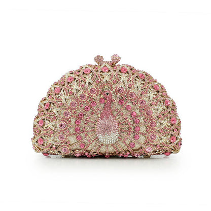 YY · Luxury handcrafted hollow-out dripping diamond party clutch