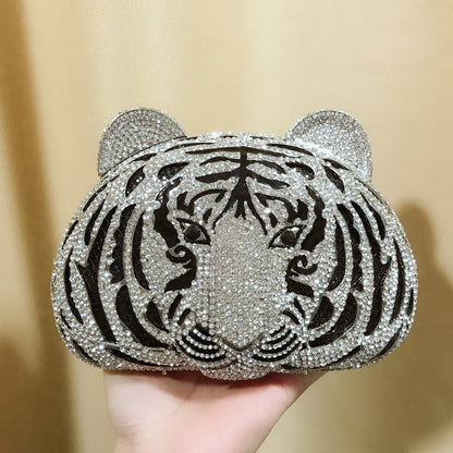 MRY · Tiger head rhinestones whereas empty dinner bags