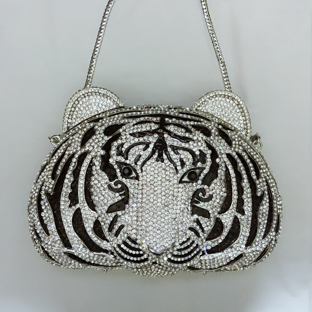 MRY · Tiger head rhinestones whereas empty dinner bags