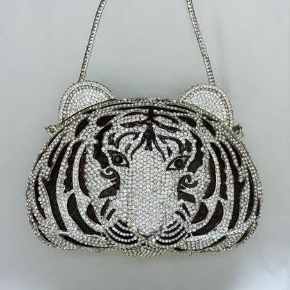 MRY · Tiger head rhinestones whereas empty dinner bags