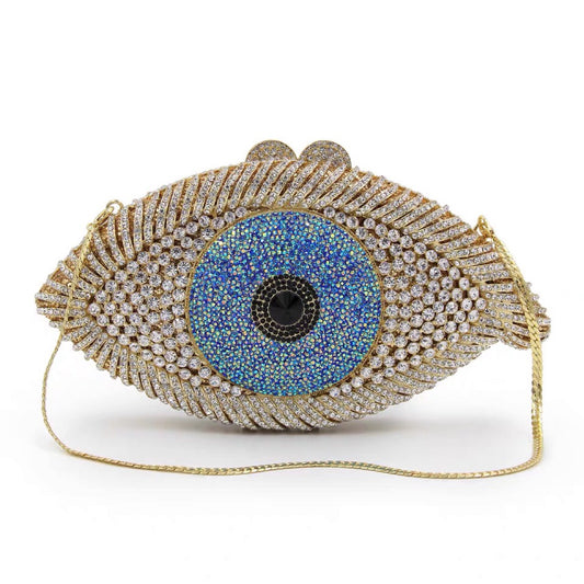 MRY · Glasses diamond-encrusted dinner bag