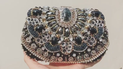 MRY · Vintage beaded and diamond-encrusted dinner bag