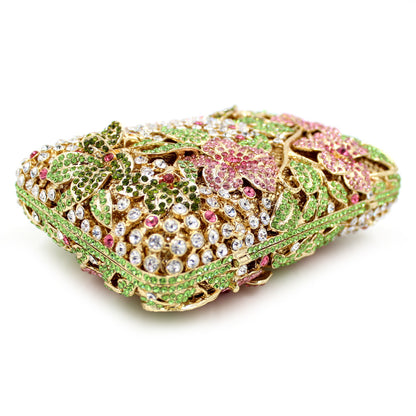 MRY · Rhinestone flowers continuously empty dinner bag