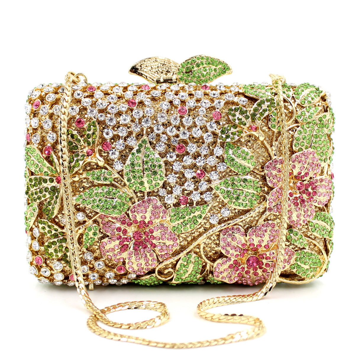 MRY · Rhinestone flowers continuously empty dinner bag
