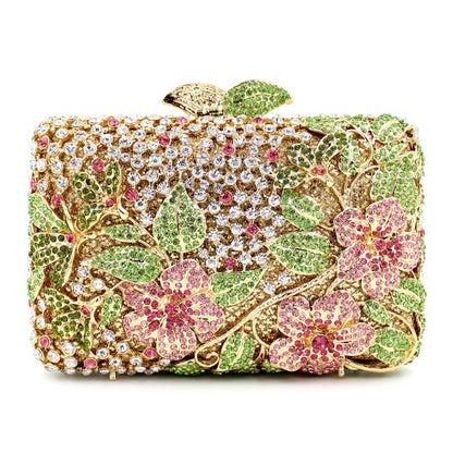 MRY · Rhinestone flowers continuously empty dinner bag