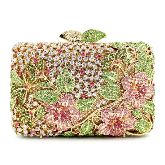 MRY · Rhinestone flowers continuously empty dinner bag