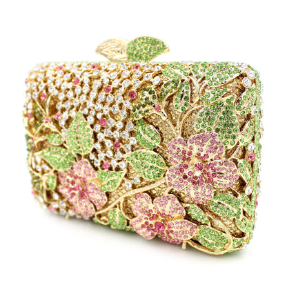 MRY · Rhinestone flowers continuously empty dinner bag