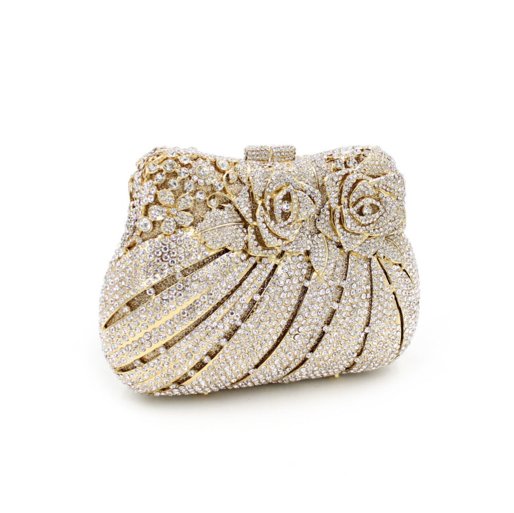 MRY · Rhinestone rose skein empty dinner bag