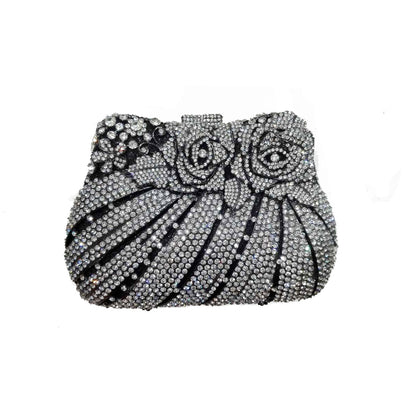 MRY · Rhinestone rose skein empty dinner bag