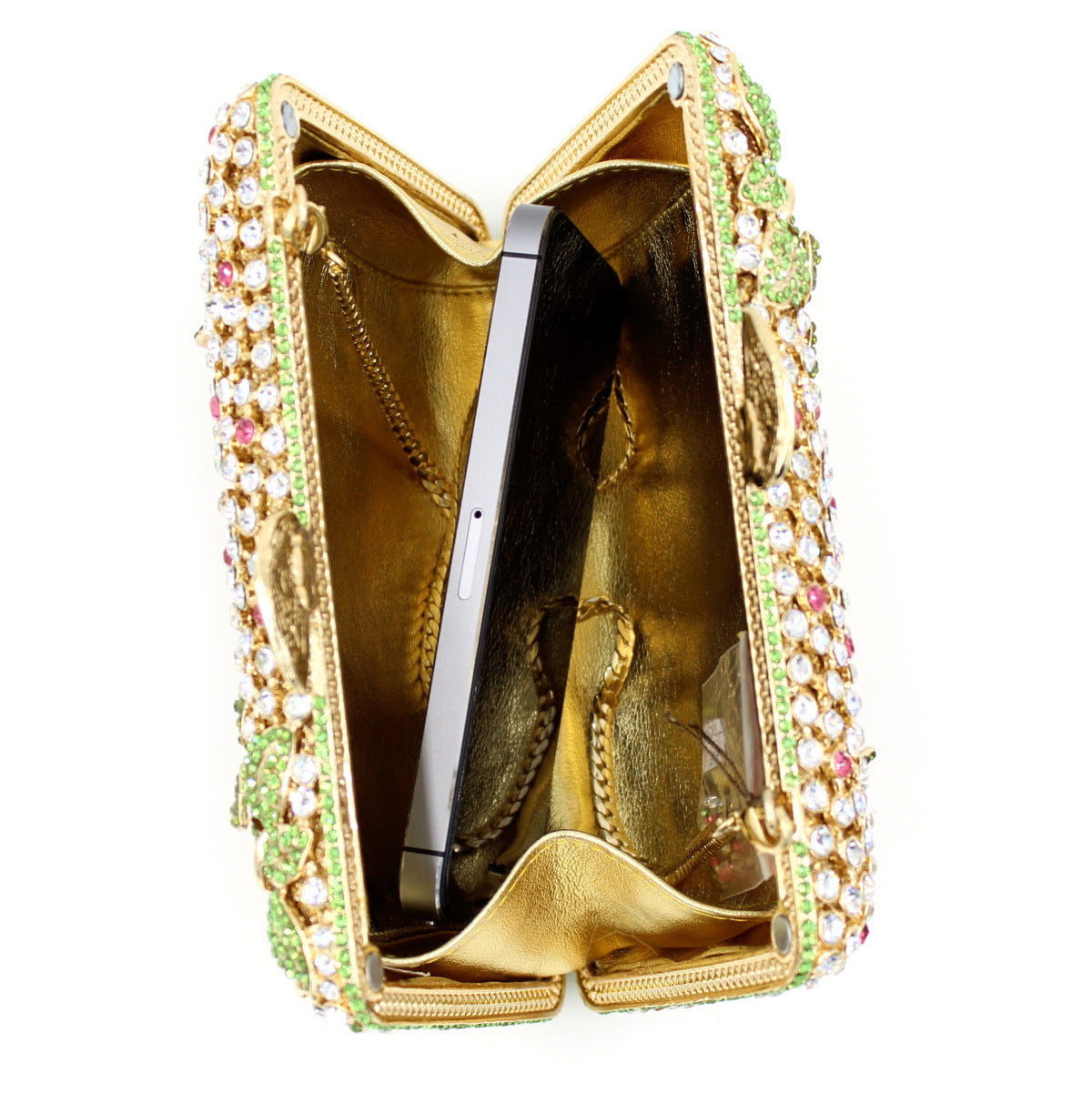 MRY · Rhinestone flowers continuously empty dinner bag
