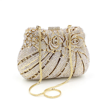 MRY · Rhinestone rose skein empty dinner bag
