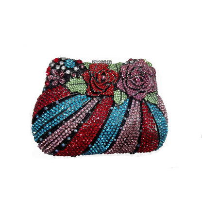 MRY · Rhinestone rose skein empty dinner bag