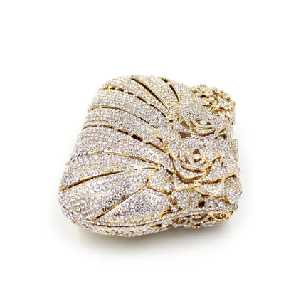 MRY · Rhinestone rose skein empty dinner bag