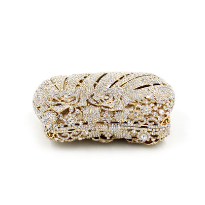 MRY · Rhinestone rose skein empty dinner bag