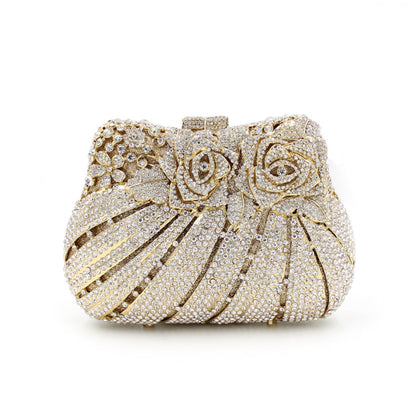 MRY · Rhinestone rose skein empty dinner bag
