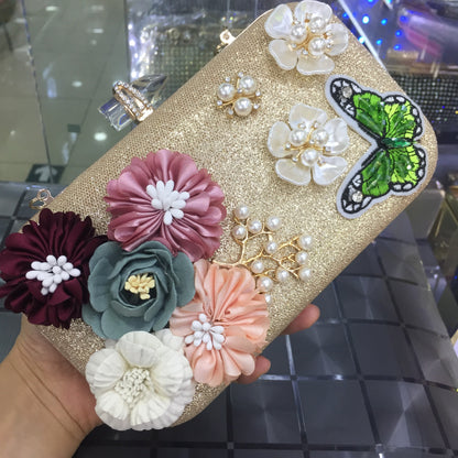 MRY · Satin floral dinner bag