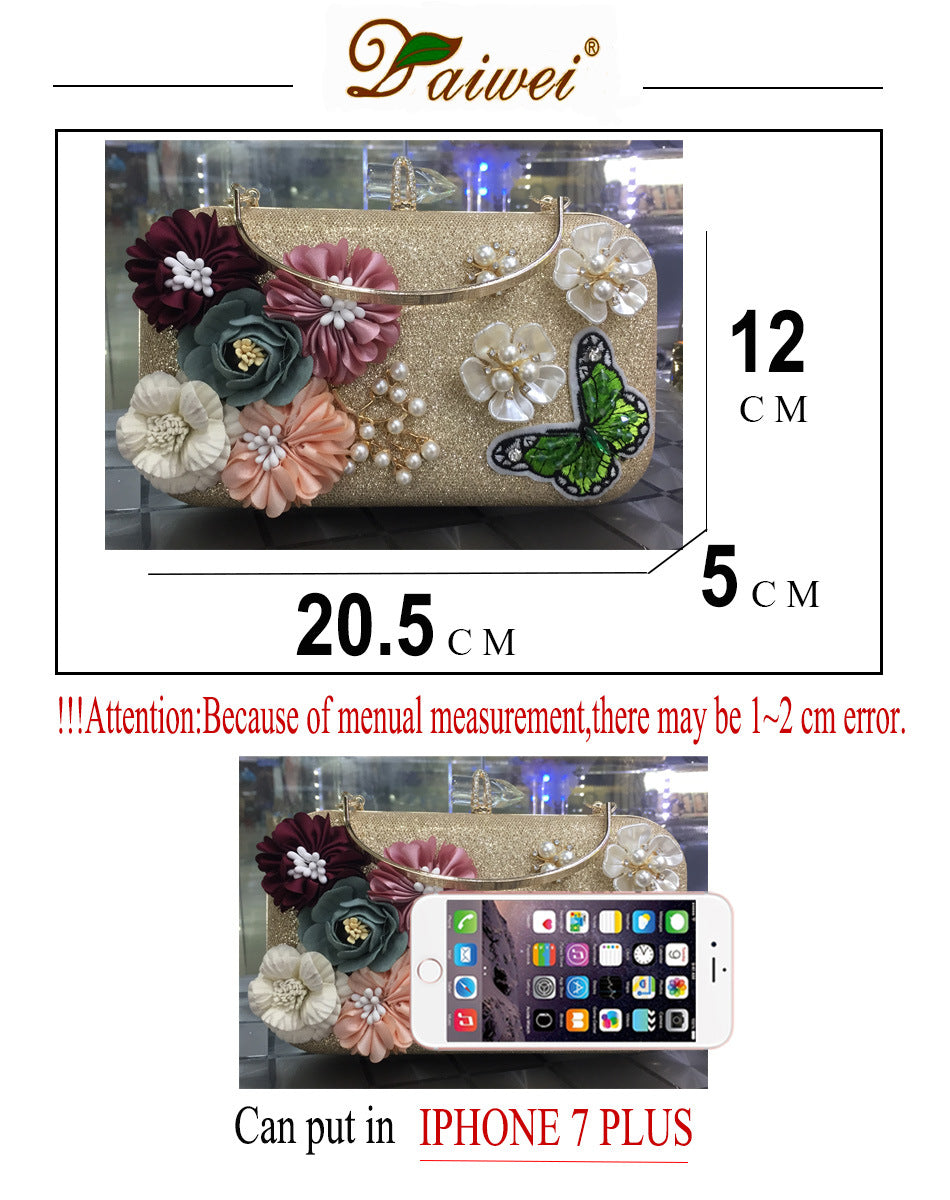 MRY · Satin floral dinner bag